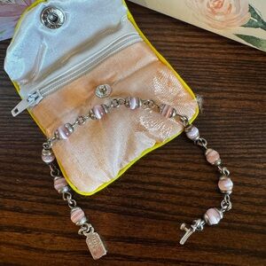 Vintage Taxco Pink Cats Eye Bracelet